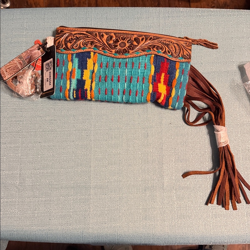 American Darling Multicolor Patterned Clutch NWT - image 1